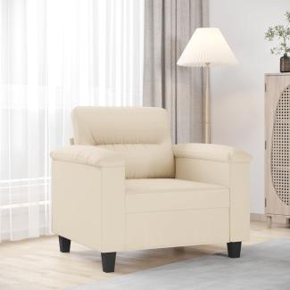 vidaXL Sessel Beige 60 cm Mikrofasergewebe 359554