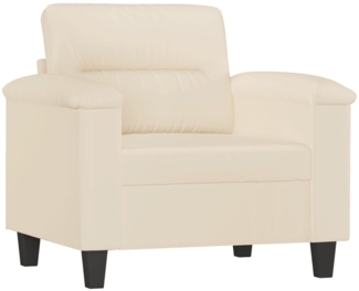 vidaXL Sessel Beige 60 cm Mikrofasergewebe 359554