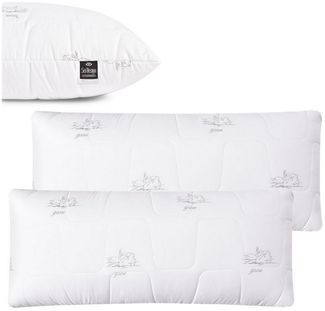 SEI Design Kopfkissen Kopfkissen Kissen Mirkofaser Seitenschläferkissen [ 2-er Pack ], Füllung: 650g luxuriöse Mikrofaser, Bezug: Mikrofaser gesteppt, Seitenschläfer, Rückenschläfer, Bauchschläfer, Kissen, Avegane Alternative zu Daunenkissen