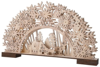 HTI-Living Schwibbogen Schwibbogen verschneite Landschaft (1-tlg), Leuchtbogen