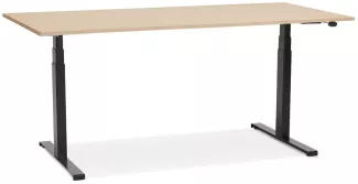 Kokoon Design Schreibtisch Droide Holz Natur und Schwarz 160 cm