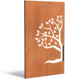 Adezz Paneel Abstract CPA8.1 Cortenstahl 110x180 cm Gartenpaneel Sichtschutz Paneel Deko Wand