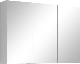 Spiegelschrank Neapel glänzend weiß 85 cm