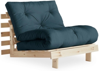 Karup Design Roots Futonsessel Gestell Natur Matratze Petrol Blue