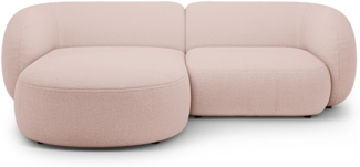 Micadoni Ecksofa Kate 2-Sitzer Links Boucle Puderrosa