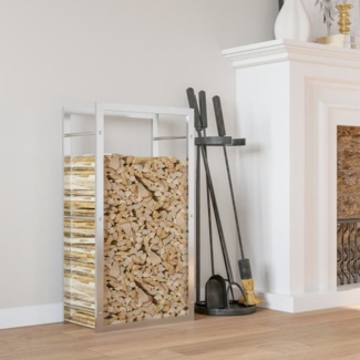 vidaXL Brennholzregal 80x28x154 cm Edelstahl 357863