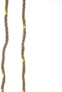 MARELIDA LED-Lichterkette LED Lichterkette im Seil Jute 60LED 2,95m Batterie Deko maritim Advent, 60-flammig
