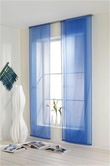 Flächenvorhang Voile ocean 300cm - Höhe (cm): 300, Farbe: Ocean