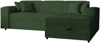 Ecksofa Santos L Cord (Farbe: Poso 14, Seite: Rechts)