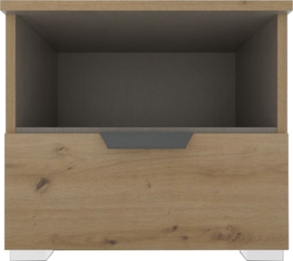 Nachttisch Antigua / Aditio-A/2-Grau , Holzwerkstoff , Holzfarben , 47 x 43 x 42 cm