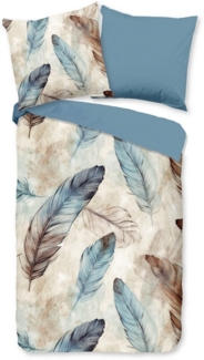 good morning Bettwäsche Renforcé Bettwäsche 155 X 220 cm + 1- 80 X 80 cm Otte bunt federn, Baumwolle, 2 teilig, bettwäsche 155x220 baumwolle sale warm weihnachten 155x220 bettbezug