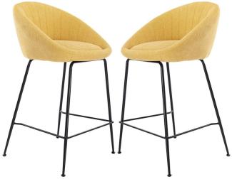 WAHSON OFFICE CHAIRS Barhocker 2er Set Barstuhl aus Stoff Tresenhocker