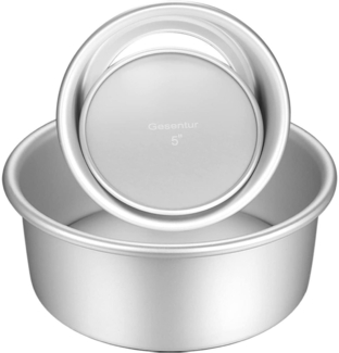 Gesentur Kuchenform Rund Backformen Set Eloxiertes Aluminium Antihaft 2 Größen