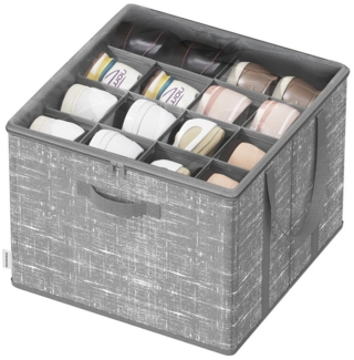 SONGMICS Schuh-Organizer, für bis zu 16 Paar Schuhe, Schuhaufbewahrung, Griffe, transparenter Deckel, für Schlafzimmer Eingangsbereich Kleiderschrank
