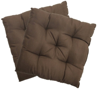 NYVI Stuhlkissen Sitzkissen Genua 2er Set - Dekokissen Sitzauflage für Indoor & Outdoor, Komfortabel & Robust, Gartenstuhlauflagen für 40x40 cm große Stühle