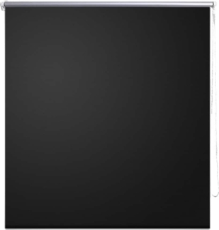 vidaXL Verdunklungsrollo Seitenzug Rollo Klemmrollo Klemmfix Kette, Schwarz, 140 cm x 2,3 m