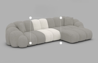 Sofa Dreams Sofa Zusätzlicher Einsitzer Stoff als Erweiterung zu unseren Design Sofas, mit Samtstoff Bezug, in den Farben ihrer Couch