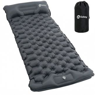 Sekey Selbstaufblasende Isomatte mit Kissen, Outdoor 10cm dicke Campingmatte Ultraleicht