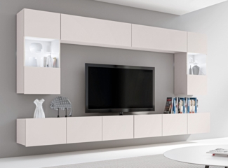 AX LIVING Wohnwand Modern „Kossana 1“ – 300 cm Breite, Beige
