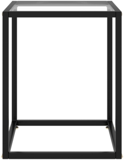 vidaXL Couchtisch Schwarz mit Hartglas 40x40x50 cm 322907