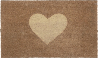 Ib Laursen - Fußmatte Türmatte Fußabtreter Herz Natur Kokos PVC 2804-00