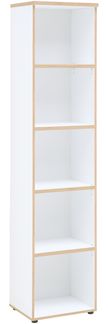 Büroregal MEMPHIS WH07 Weiß & Artisan Eiche – 45cm 5 Fächer Ordnerhöhe