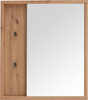 Garderobenspiegel Liza / Lizzano, Holzwerkstoff, Holzfarben, Verspiegelt, 76 x 86 x 5 cm