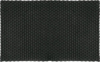 PAD Fußmatte Fußmatte Uni Schwarz (92x72 cm)
