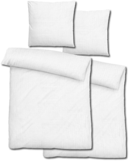 Doppelpack Sleezzz® Musselin Bettwäsche weiß 135 x 200 cm + 80 x 80 cm