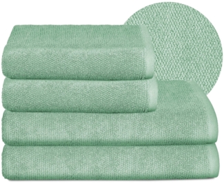 Beautex Handtuch Set Handtuch Set, Made in Europe, Frottier (Multischlaufen-Optik, Frottier Premium Set aus 100% Baumwolle 550g/m)