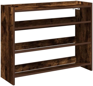 vidaXL Schuhregal Räuchereiche 80x25x62 cm Holzwerkstoff 859918