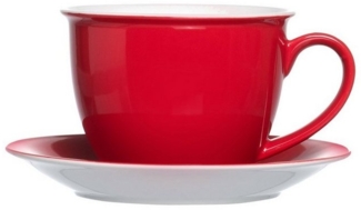 Ritzenhoff & Breker DOPPIO Milchkaffee Tasse mit Untertasse 350 ml rot