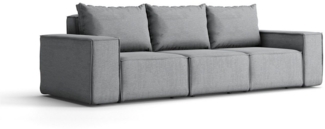 Gartensofa Loungesofa Sofa 3-Sitzer GARDENT wetterfester Stoff NXL Grau