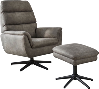 Jockenhöfer Gruppe Relaxsessel Valetta, inklusive Hocker, 360° Drehfunktion, TFK-Polsterung