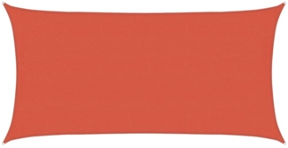 vidaXL Sonnensegel 160 g/m² Terrakottarot 4x7 m HDPE 311355