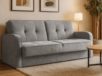 Beautysofa Schlafsofa PAVO 3-Sitzer mit Armlehnen, mit Bettfunktion und Bettkasen