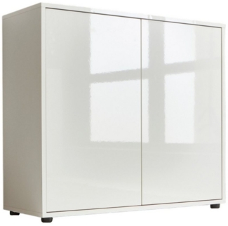 BMG Möbel Schuhkommode Mailand 4 (Kommode Anrichte Aktenschrank), Einlegeböden schräg oder gerade montierbar, Made in Germany