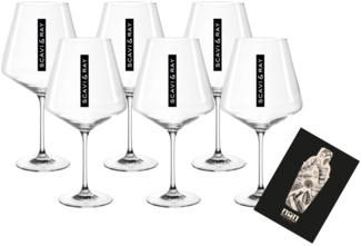 Scavi & Ray Weingläser NEU - 6er Set Glas / Gläser für Prosecco / Champagner / Wein Gläser Klar mit 0,2L Eichung