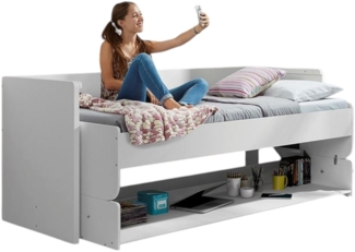 Funktionsbett Kassandra 217x110x148 Holzwerkstoff Weiß