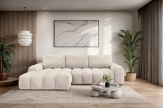 OTTO home Ecksofa AZITA klein optionale Schlafsofa mit Bettkasten, B/T/H: 270/166,5/84cm, L-Form mit Wellenunterfederung, Bubble-Optik