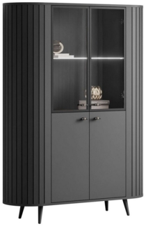 Lookway Standvitrine ELODIE II Vitrine mit Glastüren und LED-Beleuchtung