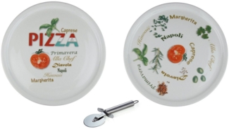 Retsch Arzberg Pizzateller Ø 30cm mit Dekor Set, (2 St), aus Porzellan spülmaschinengeeignet, pro Set 2 verschiedene Motive
