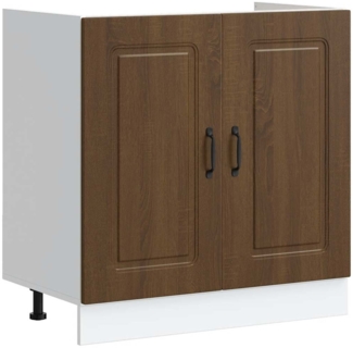 vidaXL Spülenunterschrank Kalmar Braun Eichen-Optik 80x46x81,5 cm 853454