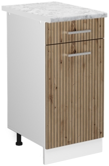 Küchenunterschrank R-Line Artisan-Eiche 40 cm , AP Marmor Vicco