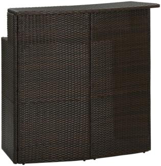 vidaXL Garten-Bartisch Braun 120x55x110 cm Poly Rattan 313467