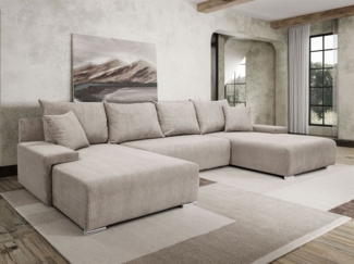 Lookway Wohnlandschaft LAVIO U – großes Ecksofa in U-Form, modernes Design, 348x188x93 cm
