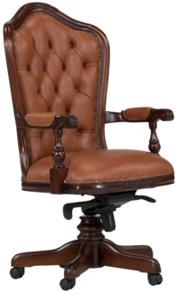 Bürostuhl Cambridge Echtleder braun
