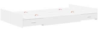vidaXL Bettgestell mit Stauraum Weiß 120 x 190 cm Holzwerkstoff 3335325