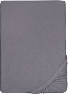 biberna Frottee-Stretch-Spannbetttuch 0012344, silbergrau, 1x 140x200 cm - 160x200 cm