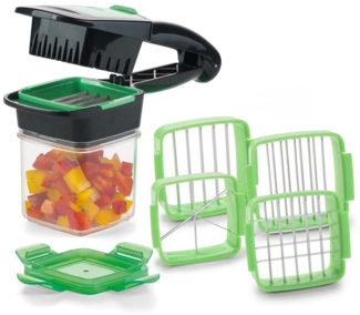 Genius Nicer Dicer Quick schwarz/grün Set 7-tlg.